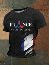 T-shirt à manches courtes imprimé Fete Nationale Homme